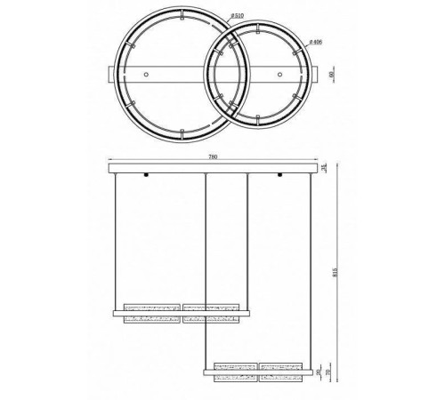 Подвесной светильник iLedex Meridian C4716-78 MBK