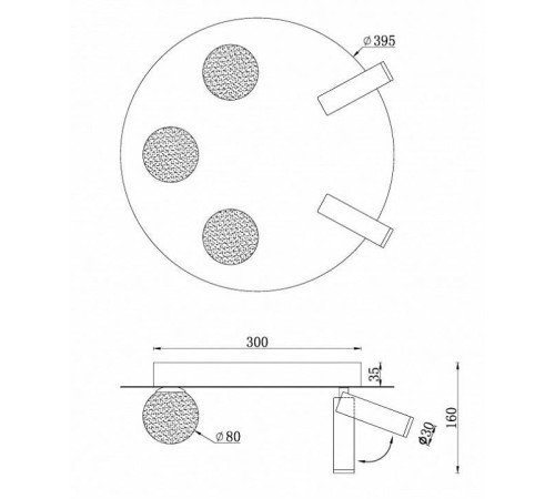 Потолочная люстра iLedex Telescope D4774-40 SBK
