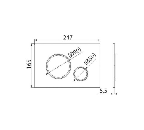 Кнопка смыва Alcaplast M771 хром глянец/матовый M771