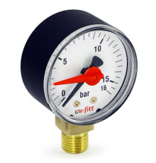 Манометр радиальный Uni-Fitt с индикаторной стрелкой 4 бар 63 мм 1/4 304D1030