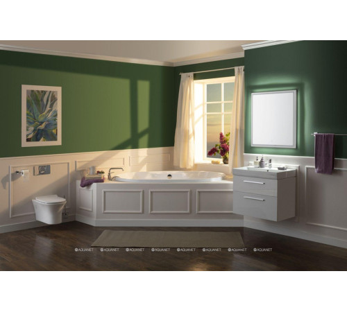 Тумба под раковину Aquanet Nova 75 2 ящика белый глянец 00242262