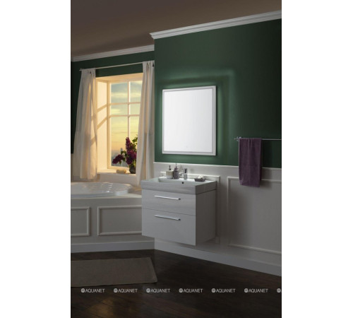 Тумба под раковину Aquanet Nova 75 2 ящика белый глянец 00242262