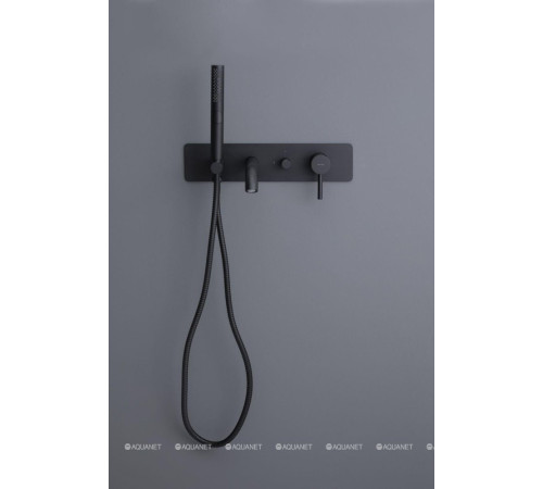 Смеситель для ванны встраиваемый Allen Brau Priority излив 205 мм черный матовый 5.31006-31