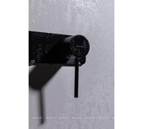 Смеситель для раковины Allen Brau Glority встраиваемый излив 220 мм черный матовый 5.51004-31