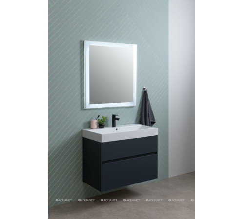 Тумба с раковиной Aquanet Бруклин 60 антрацит матовый 00312875