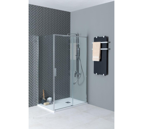 Боковое стекло Aquanet Pleasure Evo 800 мм хром Easy Clean AE65-F80-CT