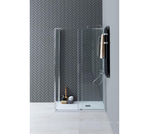 Боковое стекло Aquanet Pleasure Evo 800 мм хром Easy Clean AE65-F80-CT