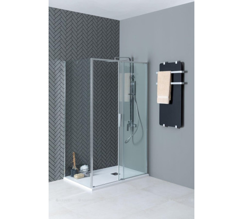 Боковое стекло Aquanet Pleasure Evo 800 мм хром Easy Clean AE65-F80-CT