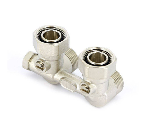Узел радиаторный угловой Uni-Fitt с байпасом НВ 3/4 EK x 3/4 EK 191N3300