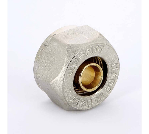Соединитель обжимной Uni-Fitt 16x2.0 мм - 3/4 EK никелированный 680N1634