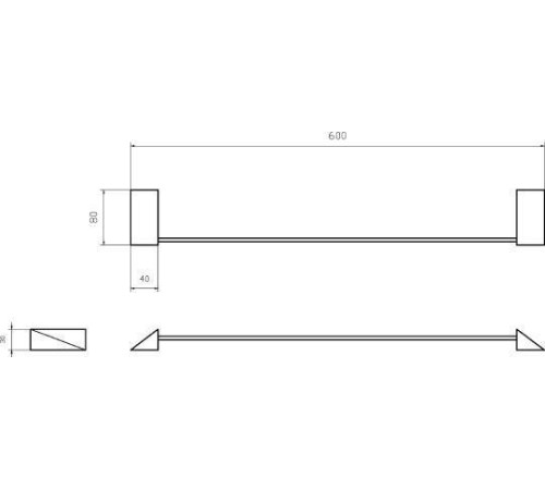 Полотенцедержатель подвесной Boheme New Venturo 60 см хром 10312-CR