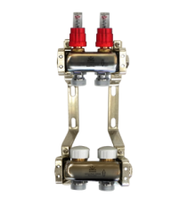 Коллекторный блок из нержавеющей стали Gekon 1x3/4 EK 2 выхода GK 74102