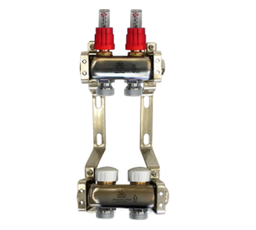 Коллекторный блок из нержавеющей стали Gekon 1x3/4 EK 2 выхода GK 74102