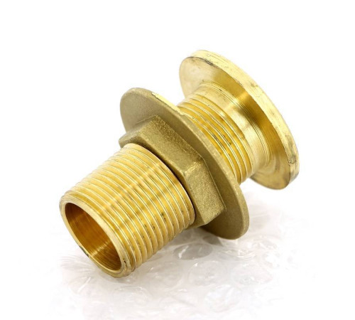 Выпуск резервуарный Tiemme 3/4 НР с фланцем и контргайкой без заглушки 1500179