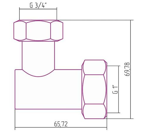 Уголок переходной Стилье G 1 НГ - G 3/4 НГ 02001-1034