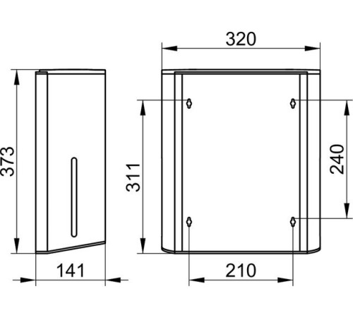 Дозатор бумажных салфеток Keuco Plan черный матовый 14985 370000