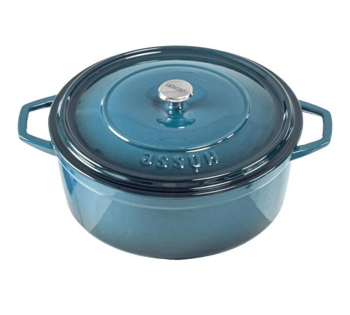 Кастрюля глубокая Hascevher Yeni Derin 28 см синяя A908028