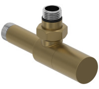 Вентиль регулировки температуры угловой Сунержа Цилиндр G 1/2 HP - G 1/2 HP золотой шёлк матовый 32-1400-1212