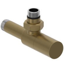 Вентиль регулировки температуры угловой Сунержа Цилиндр G 1/2 HP - G 1/2 HP золотой шёлк матовый 32-1400-1212