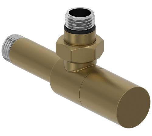 Вентиль регулировки температуры угловой Сунержа Цилиндр G 1/2 HP - G 1/2 HP золотой шёлк матовый 32-1400-1212