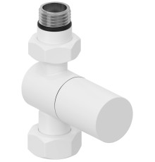 Вентиль регулировки температуры Сунержа прямой цилиндр G 1/2 x G 3/4 белый матовый 30-1401-1234