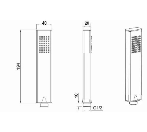 Душевая лейка Allen Brau Infinity хром 5.21022-00
