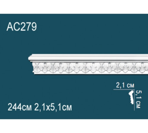 Молдинг для стен Perfect AC279 из полиуретана 2000х25х12 мм AC279