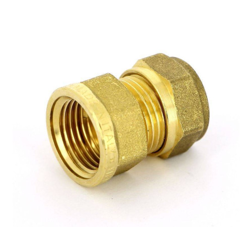 Муфта обжимная Tiemme 1100 15 мм х 1/2 ВР латунная 1100007