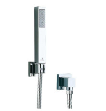 Душевой комплект Bossini Cube с ручным душем, держателем, шланговым подсоединением и шлангом, хром C50001C.030