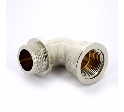 Угольник 90° НВ с упором Tiemme никелированный 1 1500291