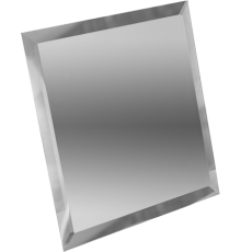 Плитка зеркальная ДСТ квадратная серебро с фацетом 150х150 мм КЗС1-15