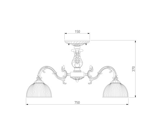 Классическая потолочная люстра 60106/8 античная бронза
