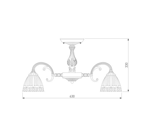 Классическая потолочная люстра 60107/8 античная бронза