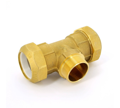 Тройник компрессионный Tiemme для труб ПНД 63х2 НР 3400090