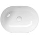 Раковина-чаша накладная GSI Pura 500x350 мм овальная без отверстия белый глянцевый 886011