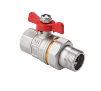 Кран шаровой MVI Ду 20 PN40 вн-американка бабочка 1253325