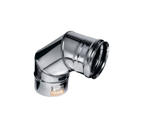 Колено дымохода Ferrum 90° AISI 430 0.5 мм Ф140 мм Аf2408