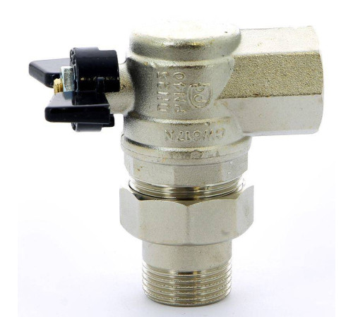 Кран шаровой Bugatti Oregon 1 НВ угловой со сгоном бабочка 05940009