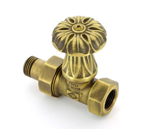 Вентиль радиаторный ручной Carlo Poletti Artistic 1/2 НВ прямой бронза V67710MA