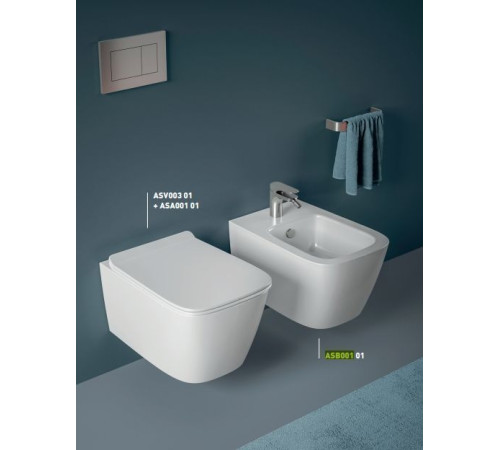 Биде подвесное Artceram A16 520х360 мм белое глянцевое ASB001 01 00