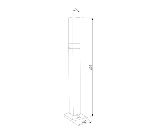 Ландшафтный светодиодный светильник чёрный IP54 1537 TECHNO LED