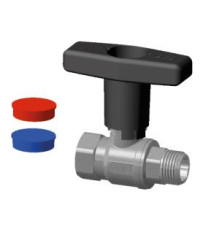 Кран шаровой FAR 1/2 ВР-НР высокая черная ручка 3097 M12C