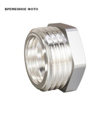 Футорка резьбовая LD 2 x 1 1/4 латунь никелированная LD.67.507.50х32