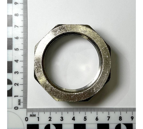 Футорка резьбовая LD 2 x 1 1/2 латунь никелированная LD.67.507.50х40