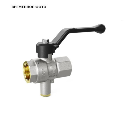 Кран шаровой LD Pride 45.341.15 с отверстием для термометра 1/2 ВР/ВР рычаг 45.341.15