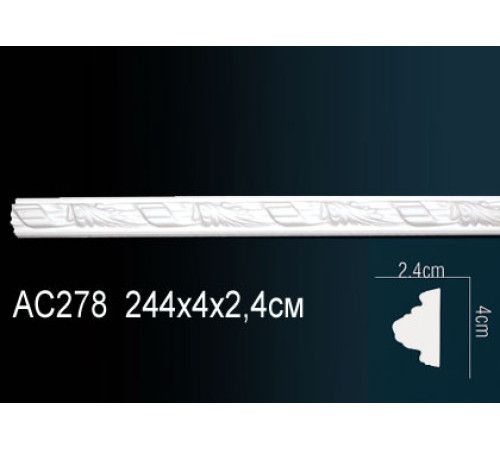 Молдинг для стен Perfect AC278 из полиуретана 2000х20х10 мм AC278