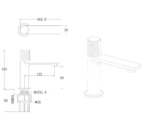 Смеситель для раковины Allen Brau Liberty хром 5.33001-00