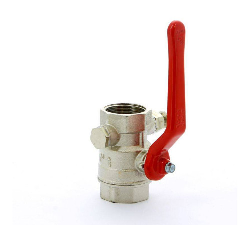 Кран шаровой Itap Ideal ВВ с заглушкой и дренажным вентилем рычаг 1 1150100
