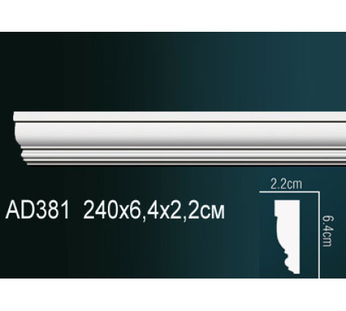 Молдинг Perfect AD381 полиуретановый 40х20х2440 мм AD381