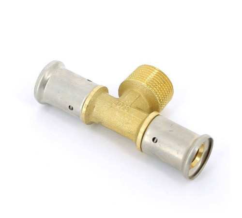 Тройник пресс латунный HENCO с наружной резьбой 20x3/4x20 14P-200520